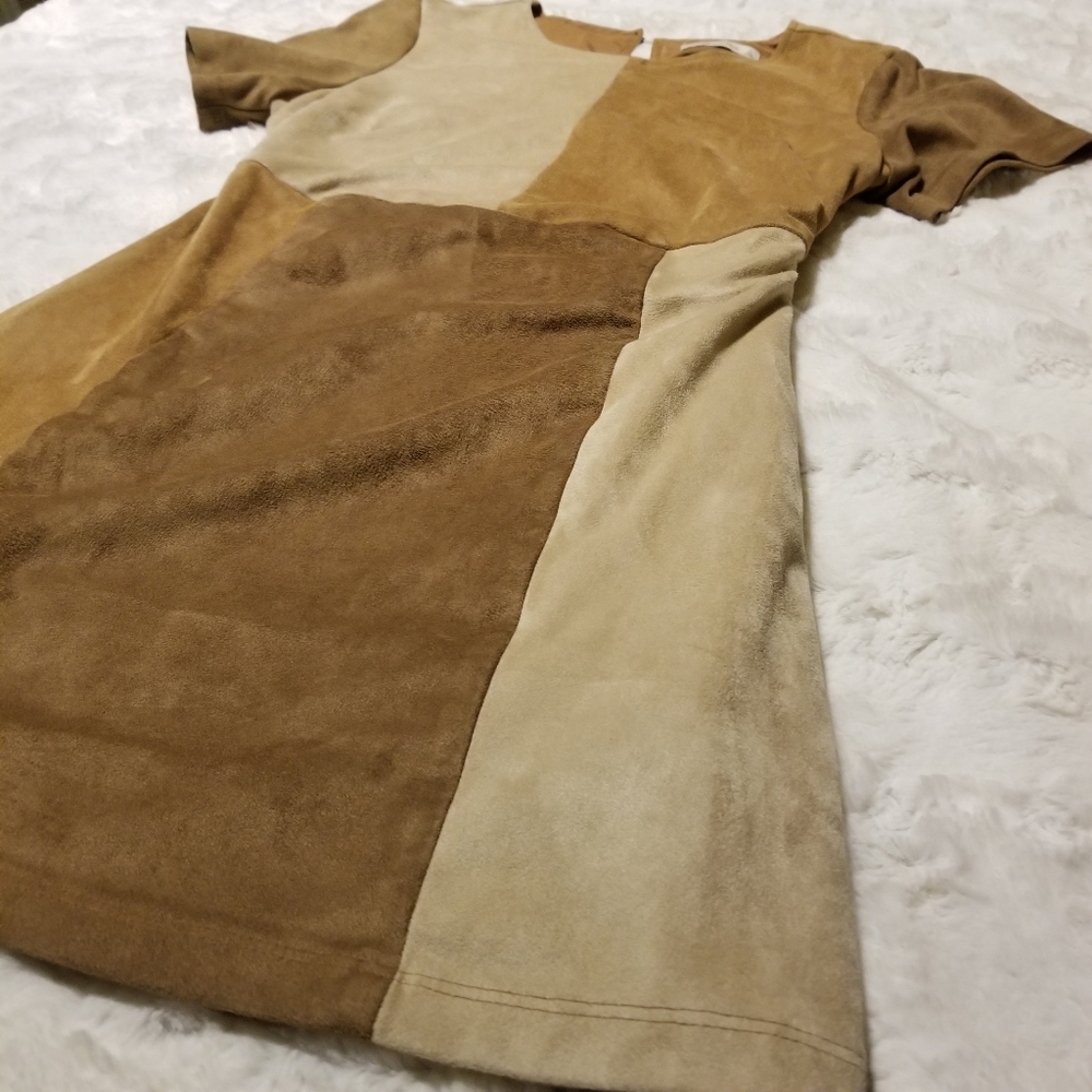 Abercrombie And Fitch Suede Mod Color Block Dress… - image 4